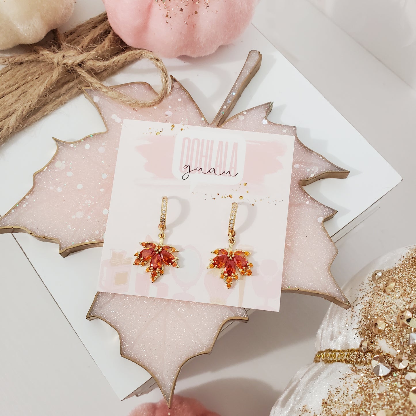 Auburn Maple Leaf Earrings