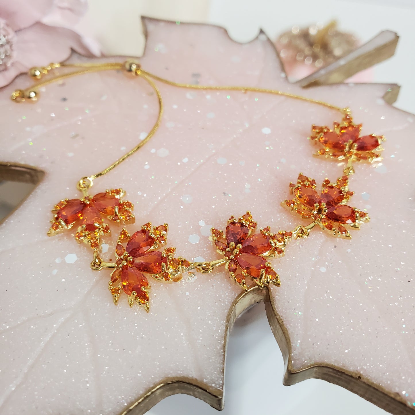 Auburn Maple Leaf Bracelet